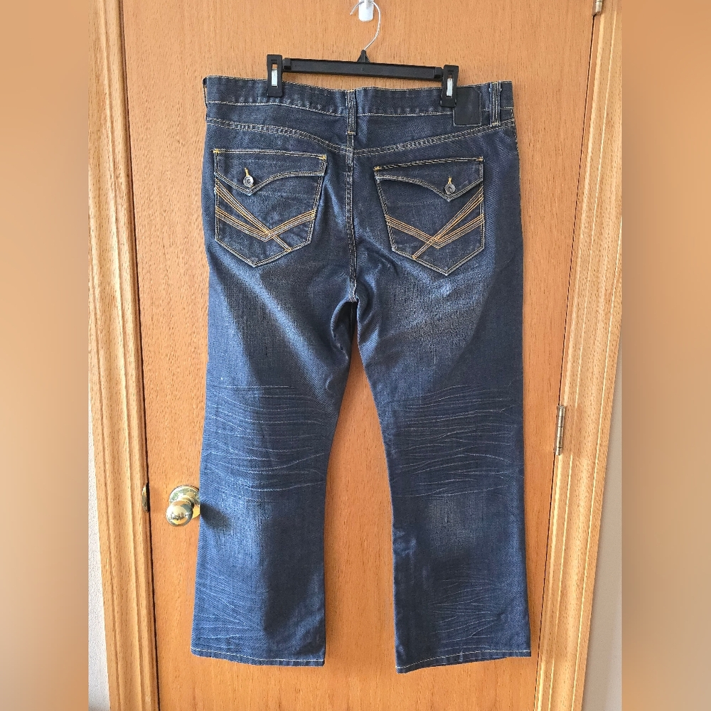 Marc Ecko Cut & Sew - Size 38 - Dark Denim Men's Blue Jeans - New W/Out Tags - Picture 4 of 6